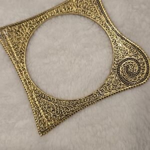 Gold Square Bangle Antique